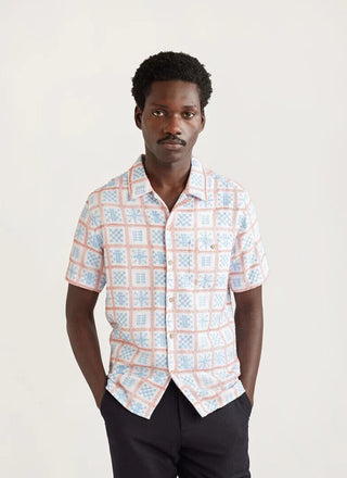 Percival Nouveau Tile Cuban Shirt - XL