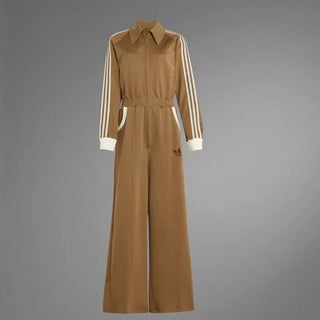 adidas Originals 'adicolor 70s' unisex jumpsuit in brown Size UK14