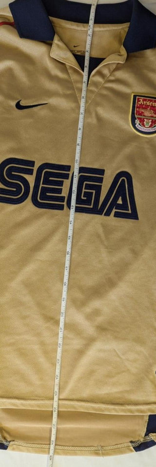 Arsenal 2001 Away Sega Gold Top - Henry 14 On The Back - Medium *SEE DESCRPTION*