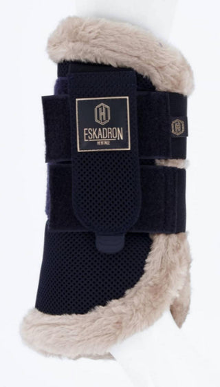 ESKADRON Tendon Boots Mesh Faux Fur - Large - Navy