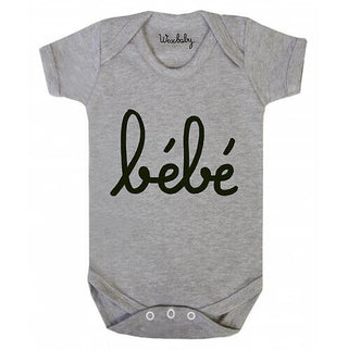 Wexbaby BeBe Bodysuit - Grey - 0-3 Months