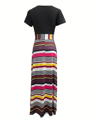 Multicoloured Striped Dress - XXL