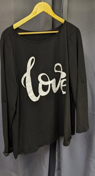 Unbranded Love Long Sleeve T Shirt Black XL