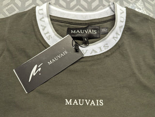 Mauvais Taped Tee With Badge - Khaki Small