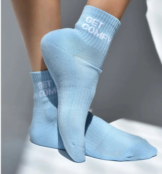 Soxygen Sky Blue 'Get Comfy' Ankle Socks - One Size