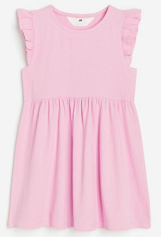 H&M Ribbed jersey Dress Pink - 6-8Yrs