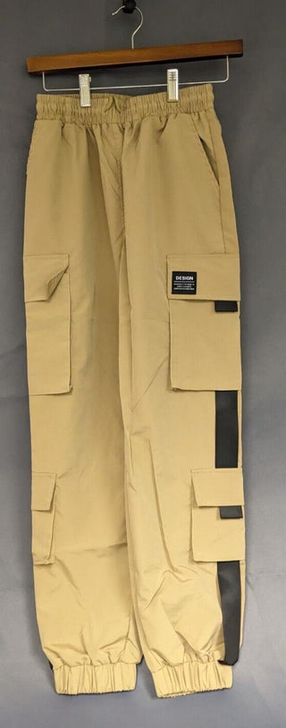 SHEIN MEN FLAP POCKET CARGO PANTS BEIGE XS