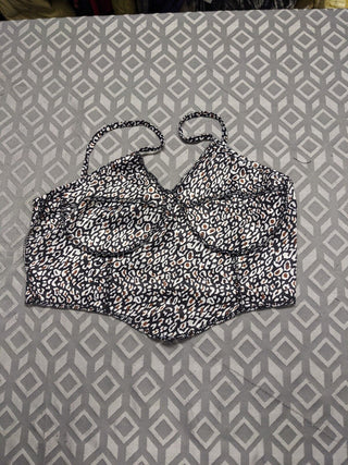 Shein Lingerie Top Black and White Pattern Small