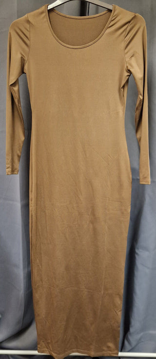 Unbranded Dress- Long Petite Fit - S - Brown