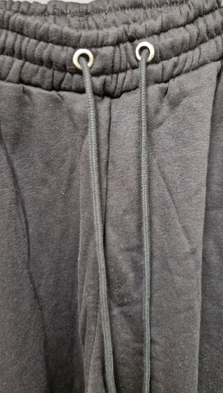 Black Male Joggers Draw String Waist - L