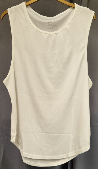 White Polyester Tank Top - XL