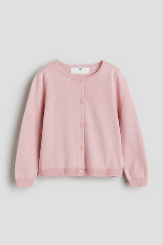 H&M Kids Fine-knit cotton cardigan - Pink 4-6 Years