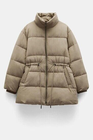 Hush Joanna A-Line Puffer Coat Coffee Small