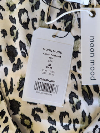 Moon Mood Animal Print Blouse - Size Medium