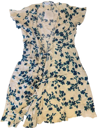 Seraphine Wrap Dress - Blue & White - UK12